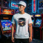 Galaxy fighting game graphic t-shirt by TJPuma