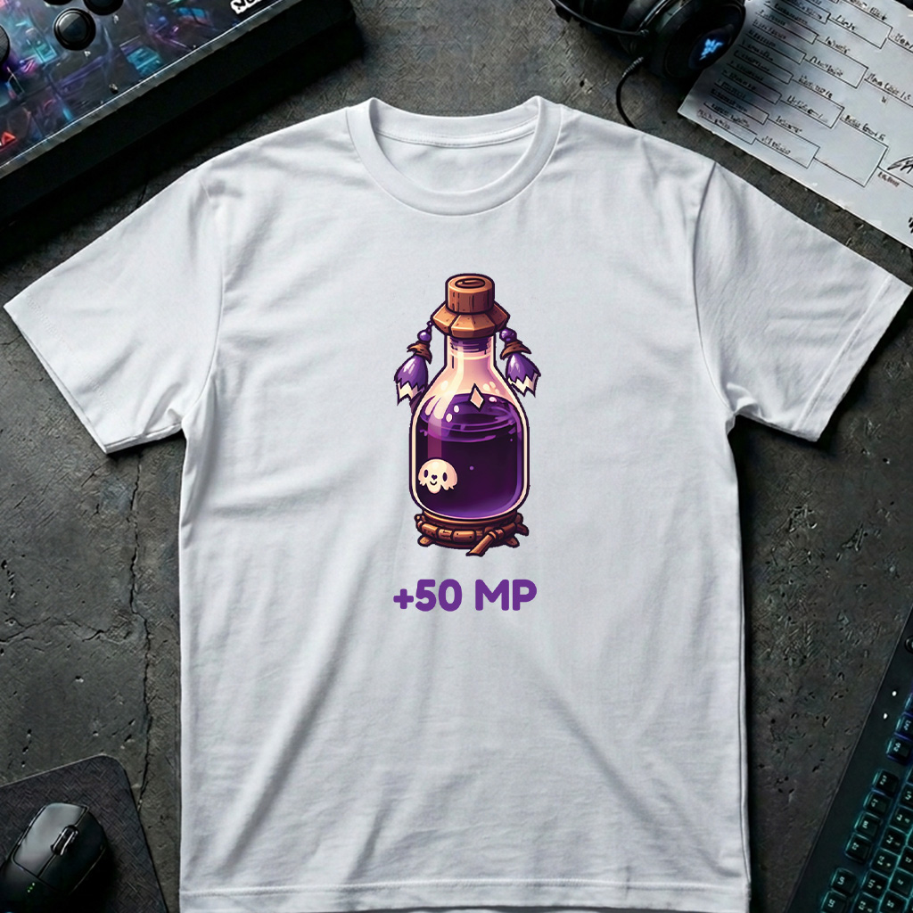 Potion +50 fighting game graphic t-shirt by TJPuma
