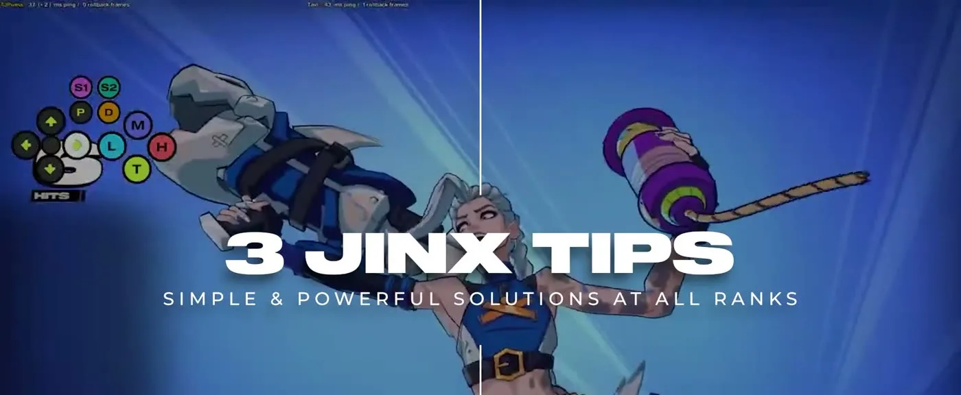 Title card for three simple and powerful Jinx solutions at all ranks in 2XKO