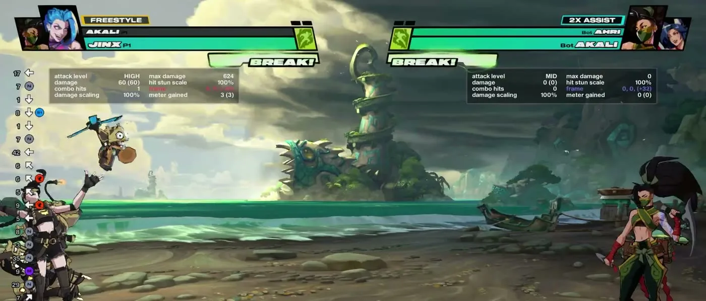 Jinx airborne in 2XKO, the position she reaches far faster using down-back S2