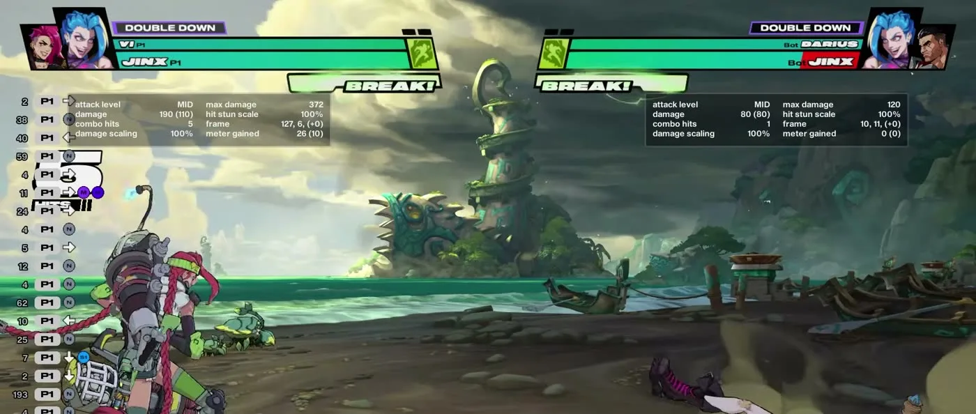 2XKO note that Jinx zap is the strongest projectile in the game, punishing through other projectiles