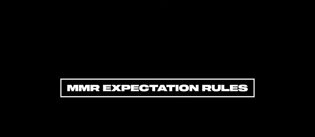 MMR expectation rules title card from a 2XKO ranked mindset video